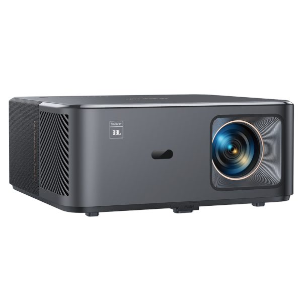 FullHD 1080p LCD multimediju projektors ar JBL skaļruņiem un WiFi BT zemfrekvences skaļruni K2s Pro - melns