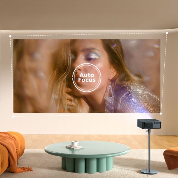 FullHD 1080p LCD multimediju projektors ar JBL skaļruņiem un WiFi BT zemfrekvences skaļruni K2s Pro - melns