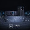 FullHD 1080p LCD multimediju projektors ar JBL skaļruņiem un WiFi BT zemfrekvences skaļruni K2s Pro - melns