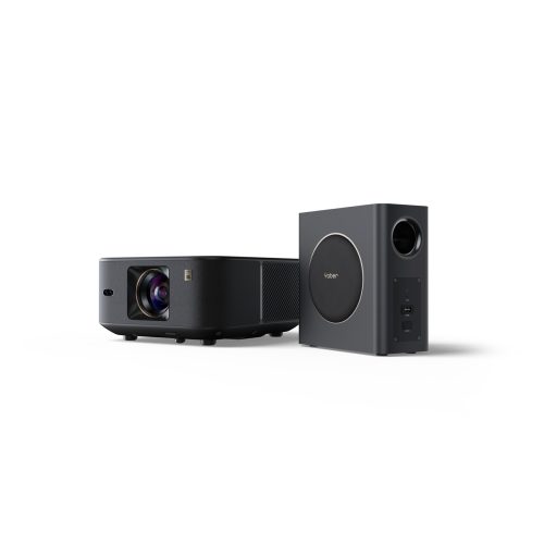 FullHD 1080p LCD multimediju projektors ar JBL skaļruņiem un WiFi BT zemfrekvences skaļruni K3 Pro - melns