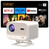 FullHD 1080p LCD multimediju projektors ar JBL WiFi L2 Plus skaļruņiem - bēšs