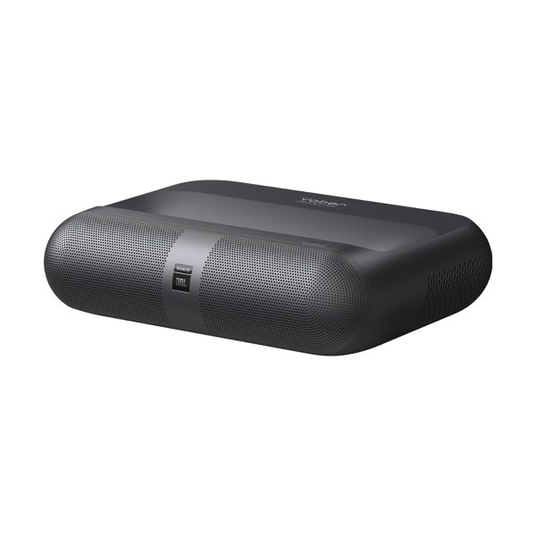 RGB FullHD 1080p lāzera multimediju projektors ar JBL WiFi BT K300s skaļruņiem - melns