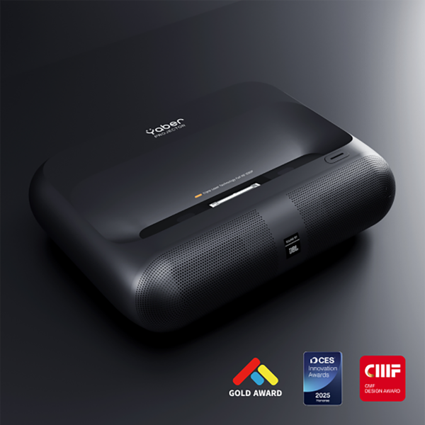 RGB FullHD 1080p lāzera multimediju projektors ar JBL WiFi BT K300s skaļruņiem - melns