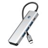 5in1 centrmezgla adapteris USB-C PD USB-A HDMI 4K 60Hz 100W - pelēks