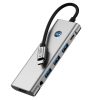 9in1 centrmezgla adapteris USB-C USB-A HDMI SD TF PD 100W mini ligzda 3.5 4K 60Hz - pelēks
