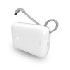 Powerbank 10000mAh USB-A USB-C ar iebūvētu kabeli - balts