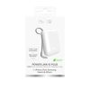 Powerbank 10000mAh USB-A USB-C ar iebūvētu kabeli - balts