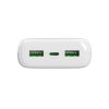 Powerbank 20000mAh USB-A USB-C PD AFC 22.5W - balts