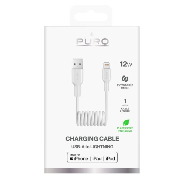 1029446-2-kabel-przewod-spiralny-usb-a-iphone-lightning-12w-puro-hurtownia-dropshipping.jpg Spirālveida kabelis USB-A - iPhone Lightning 12W 1m - balts