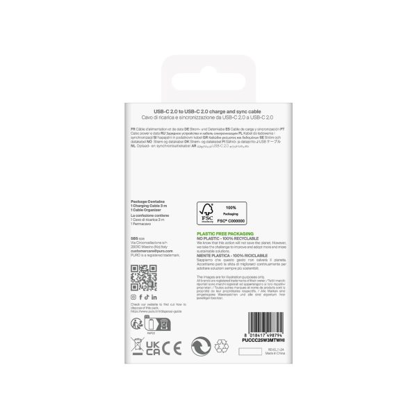 1029454-3-kabel-przewod-usb-c-tpe-25w-3m-bialy-puro-hurtownia-dropshipping.jpg USB-C TPE 25W 3m kabelis - balts