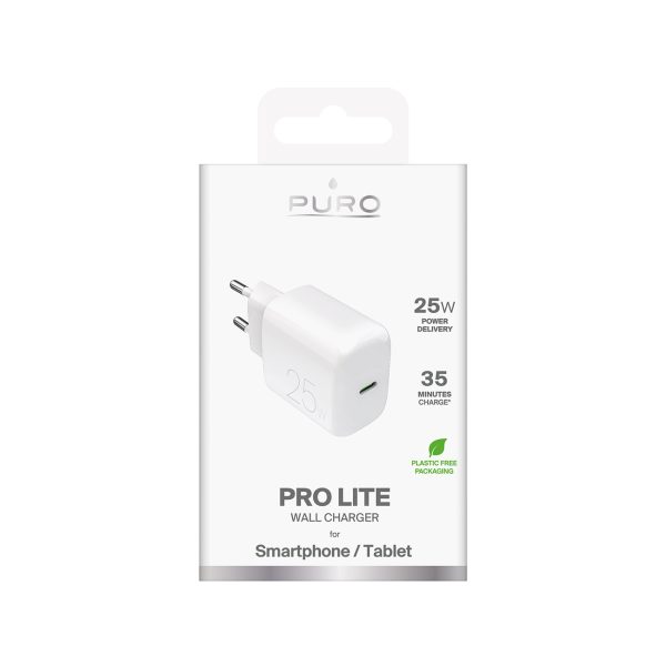 USB-C barošanas avots 25 W sienas lādētājs - balts