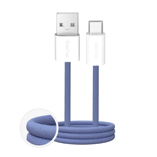 Fabrik 2.0 10W 1,5 m pīts USB-A - USB-C kabelis - zils