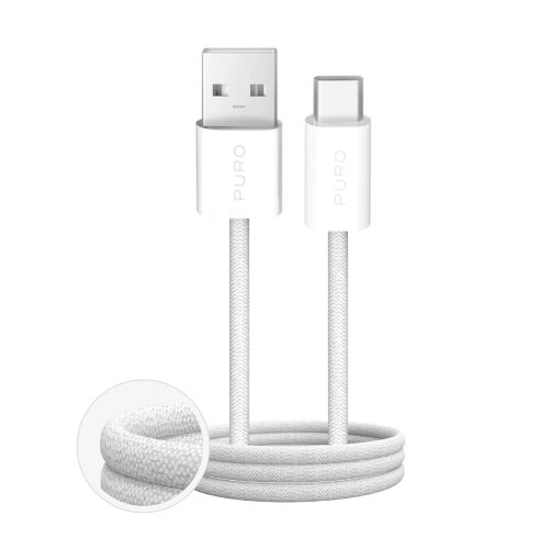 Fabrik 2.0 10W pīts USB-A - USB-C kabelis 1,5 m - balts