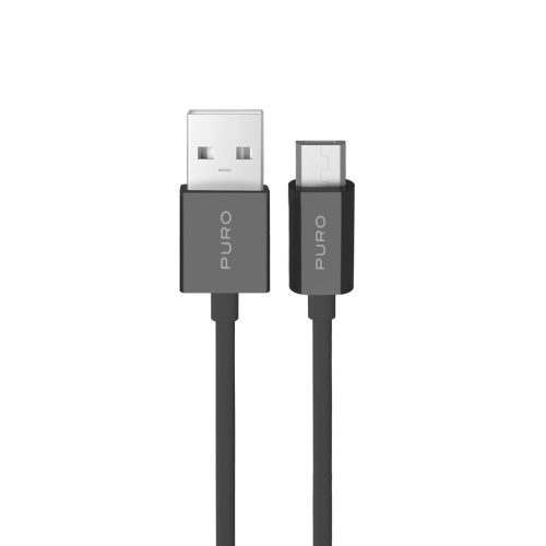 Kabelis USB-A - microUSB TPE 12W 2m - melns