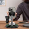 3-in-1 induktīvais lādētājs viedtālrunim, viedpulkstenim un austiņām Magnetic MagSafe - melns