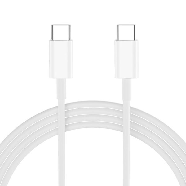 USB-C sienas lādētājs ar USB-C PD 20W kabeli - balts