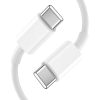 USB-C sienas lādētājs ar USB-C PD 20W kabeli - balts