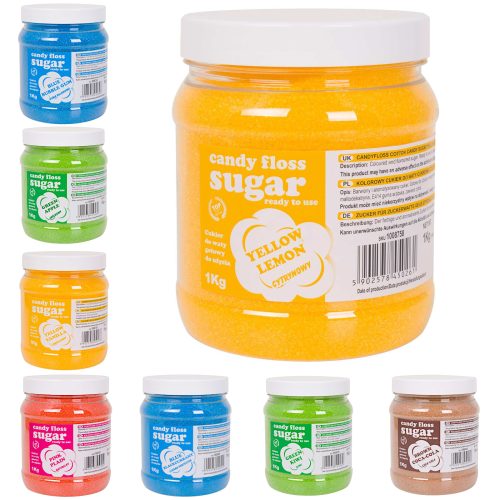 Krāsainas aromatizētas cukurvates komplekts 8 x 1 kg