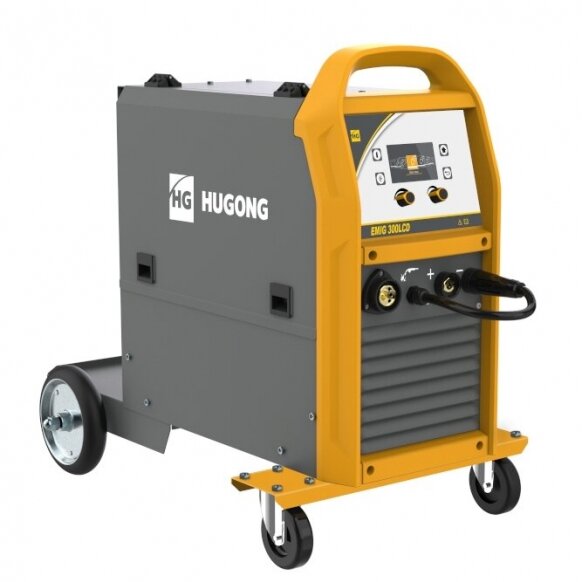 Pusautomātiskais Hugong EMIG 300 LCD MIG/MAG pārveidotājs 300A, 380V