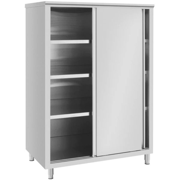 Gastronomiskā skapis ar bīdāmām durvīm STEEL 120 x 70 x 180 cm