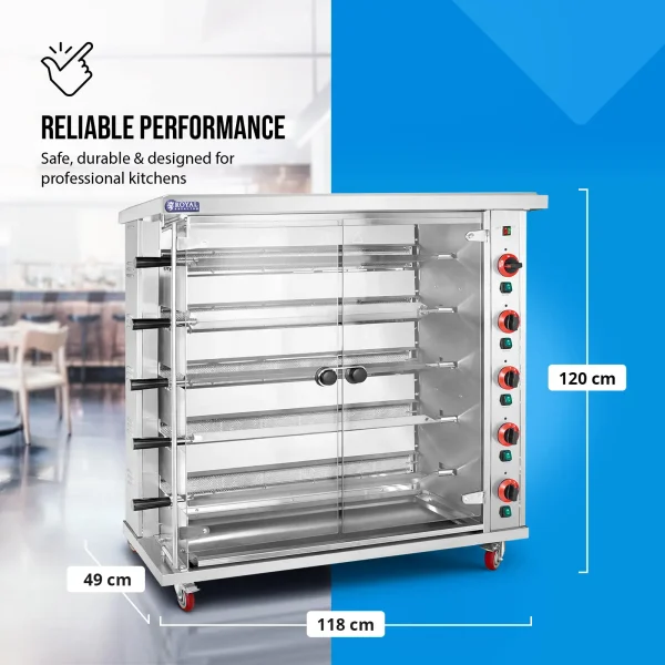 Gāzes grils 25 vistām, 5 iesmi, propāns-butāns, 25 kW