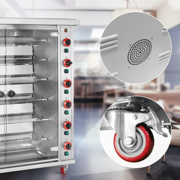Gāzes grils 30 vistām, 6 iesmi, propāns-butāns, 30 kW