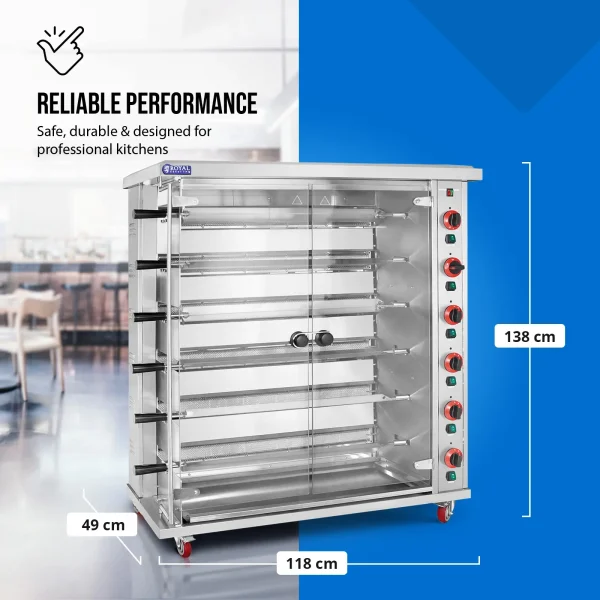 Gāzes grils 30 vistām, 6 iesmi, propāns-butāns, 30 kW