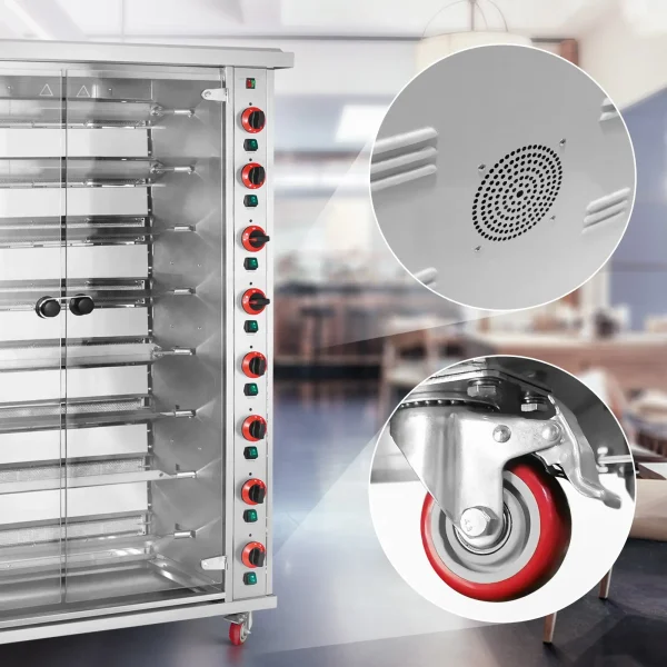 Gāzes grils 40 vistām, 8 iesmi, propāns-butāns, 40 kW