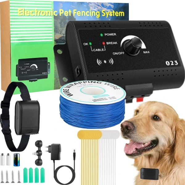 Elektriskais ganu apmācības žogs suņiem ar kakla siksnu 300 m komplekts