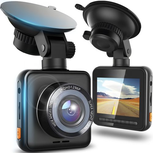 Automašīnas kameras videoierakstītājs ar GPS moduli 2K WiFi 2 collu TFT LCD