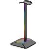 Spēļu galda statīvs austiņām ar USB centrmezglu, RGB LED fona apgaismojumu