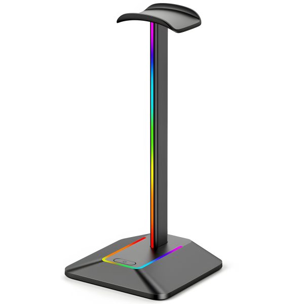 Spēļu galda statīvs austiņām ar USB centrmezglu, RGB LED fona apgaismojumu
