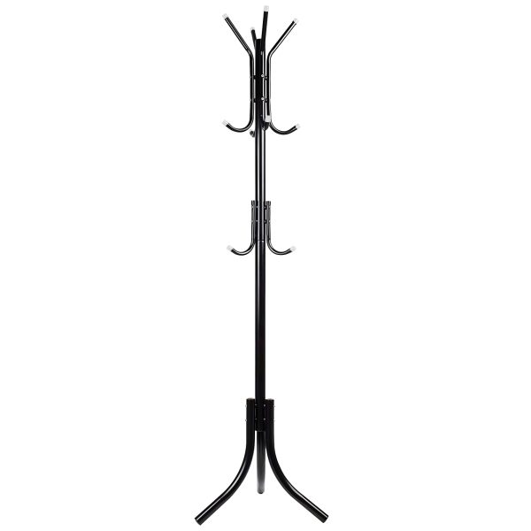 Bēniņu stāvošs drēbju pakaramais, 3 līmeņi, 175 cm - melns