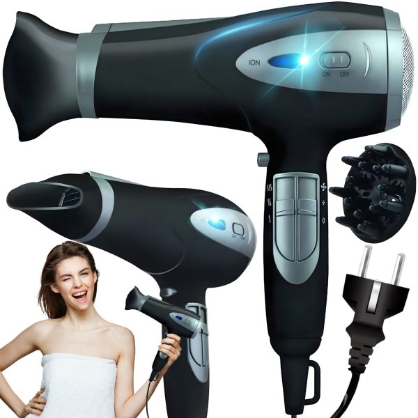 Matu fēns ar jonizāciju, aukstu gaisu un piederumiem 5 vienā, 2000 W