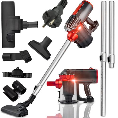 Vertikālais putekļsūcējs bez maisiņa ar 5 uzgaļiem, 1,5 l, 650 W