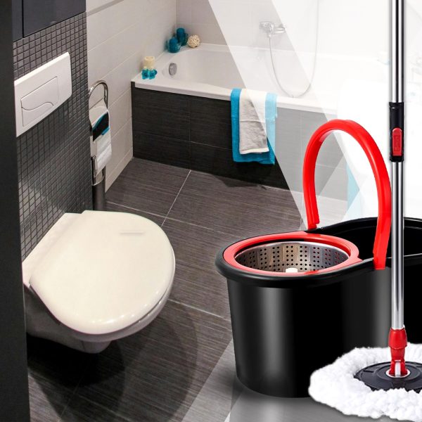 360° rotējošais mops ar teleskopisku spaini un rokturi