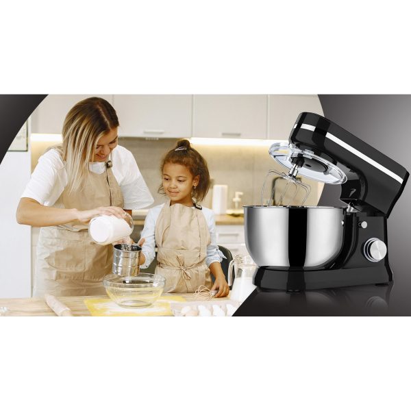 Planetārais mikseris 3 vienā, āķis, putotājs, maisītājs, 6 līmeņi, bļoda 6 l, 3200 W