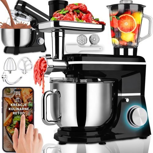 Planētu virtuves kombains ar gaļas mašīnu 5 vienā 6 l 3200 W