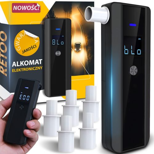 Pusvadītāju elektroniskais alkometrs ar 5 iemutņiem