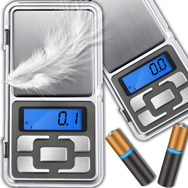 Pārnēsājami, ar baterijām darbināmi rotaslietu svari LCD displejā 200 g / 0,01 g