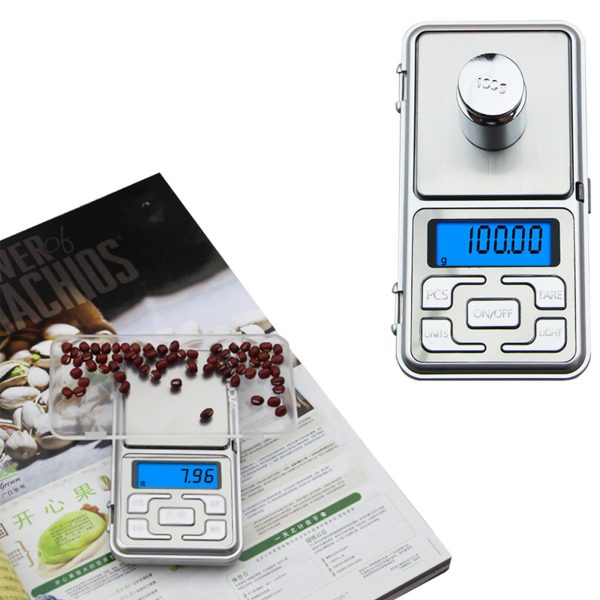 Pārnēsājami, ar baterijām darbināmi rotaslietu svari LCD displejā 200 g / 0,01 g