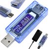 USB sprieguma, strāvas, laika un kapacitātes testeris LCD 4-20 V 0-3 A