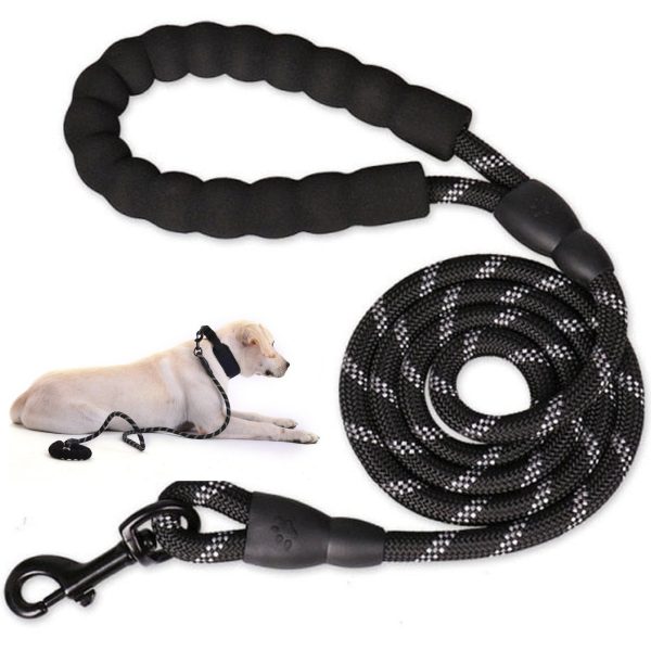1029649-1-smycz-treningowa-dla-psa-z-odblaskowymi-wstawkami-retoo-hurtownia-dropshipping.jpg Izturīga suņu apmācības pavada ar atstarojošiem ieliktņiem, 1,5 m