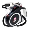 Automātiska izvelkama pavada suņiem un kaķiem ar slēdzeni un LED lukturīti līdz 15 kg, 5 m - melna
