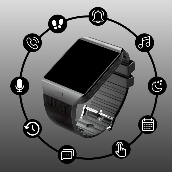 Daudzfunkcionāls viedpulkstenis ar SIM karti, Bluetooth savienojumu, microSD kameru