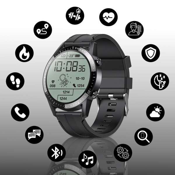 Daudzfunkcionāls viedpulkstenis vīriešiem SPORT HEALTH 46 mm
