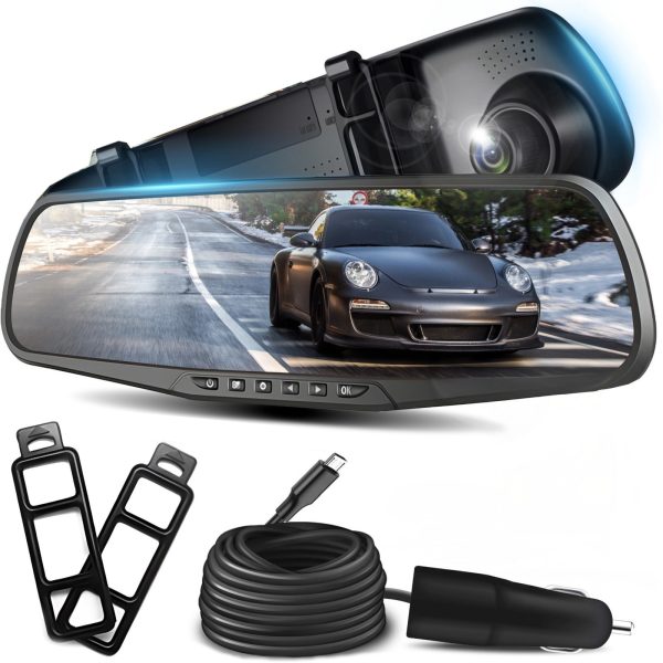 Automašīnas kameras videoierakstītājs ar kustības detektoru MIRROR Full HD TF 12 V