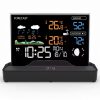 Bezvadu meteoroloģiskā stacija, pulkstenis, termometrs, higrometrs, barometrs, 1 sensors, 80 m, LCD