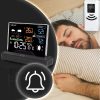 Bezvadu meteoroloģiskā stacija, pulkstenis, termometrs, higrometrs, barometrs, 1 sensors, 80 m, LCD