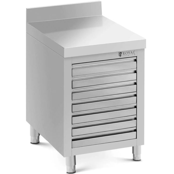 Gastronomiskais skapis picas mīklai ar apmali, 7 atvilktnes, 50 x 70 cm